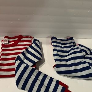 Hanna Andersson Red and Blue Striped Kids Pajama Set